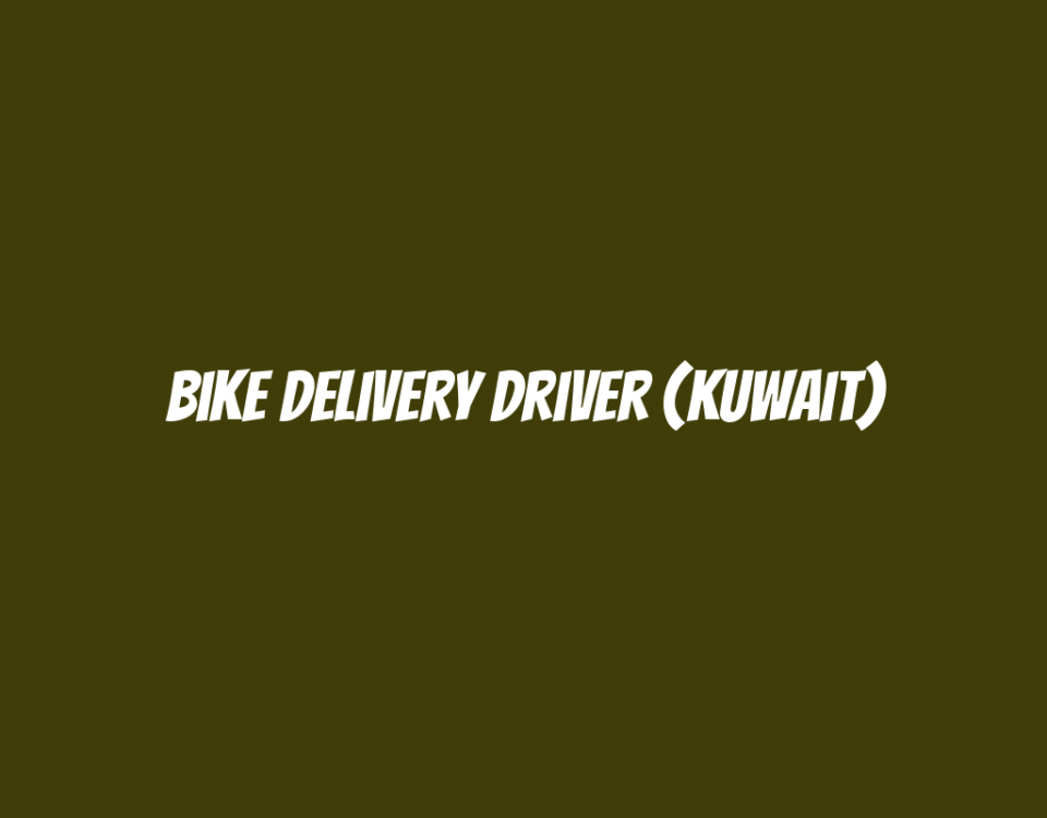 Bike Delivery Driver (Kuwait)