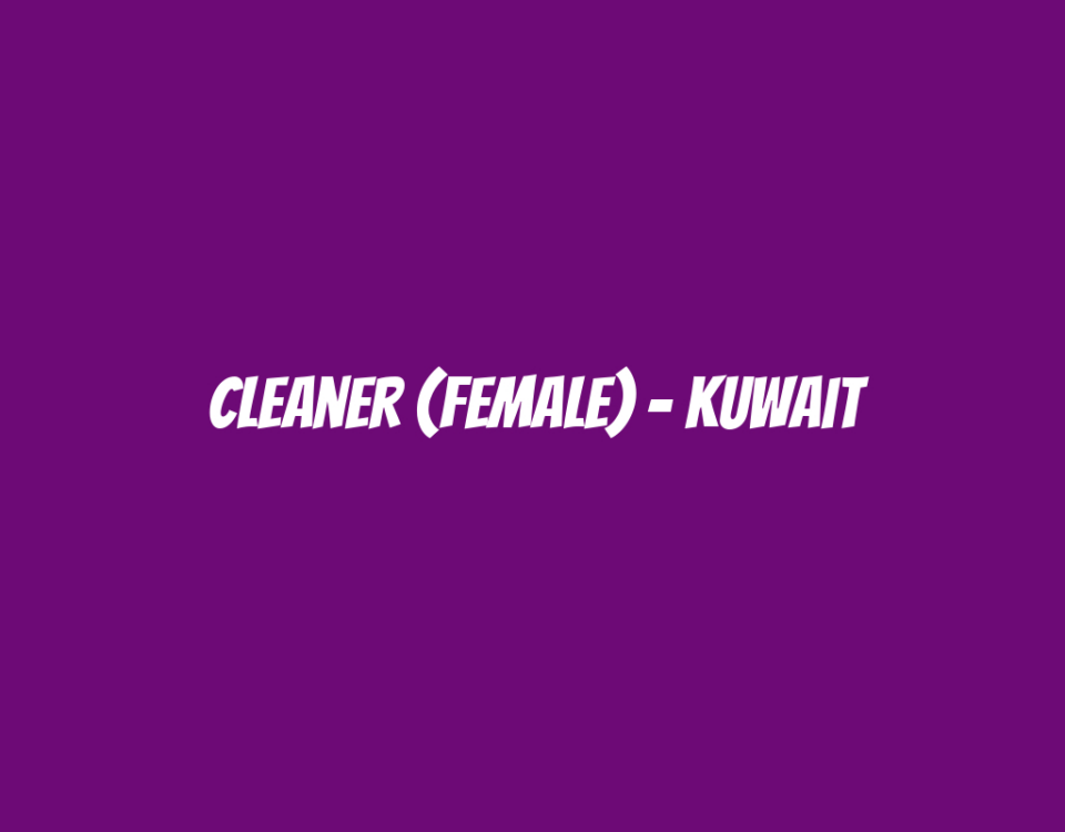 Cleaner (Female) - Kuwait