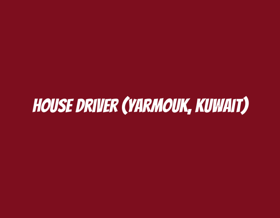 House Driver (Yarmouk, Kuwait)