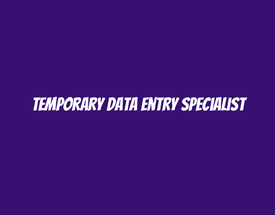 Temporary Data Entry Specialist