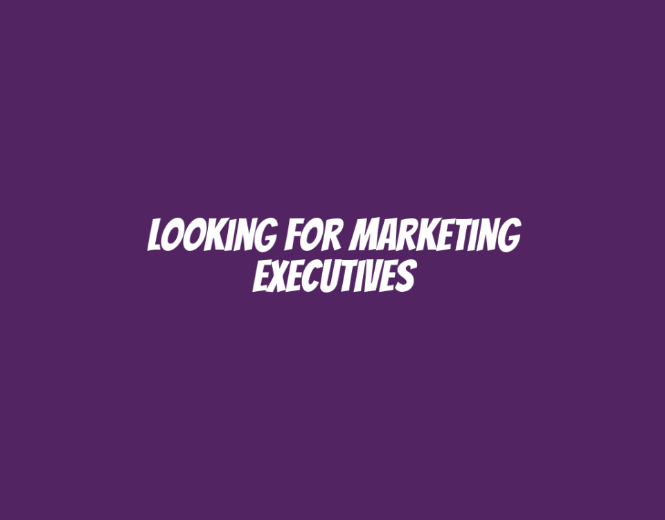 Looking for Marketing Executives