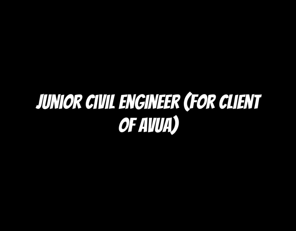 Junior Civil Engineer (For Client of Avua)