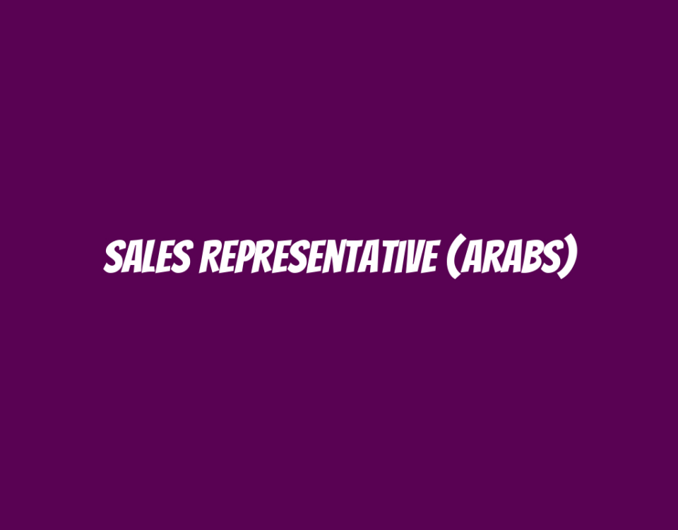 Sales Representative (Arabs)