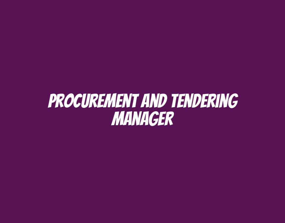 Procurement and Tendering Manager