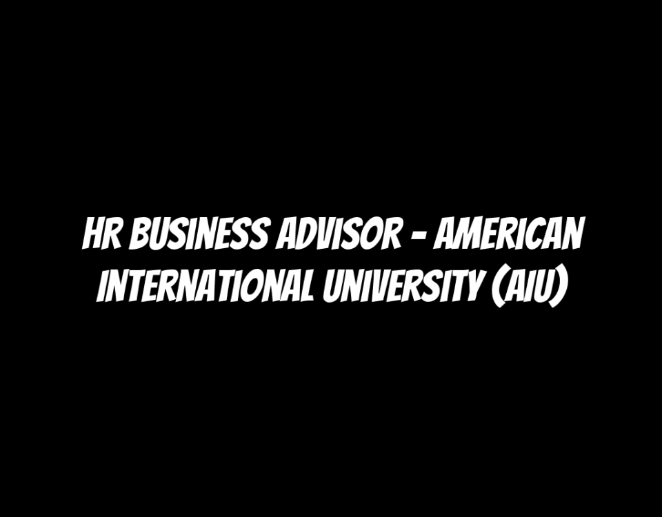 HR Business Advisor - American International University (AIU)