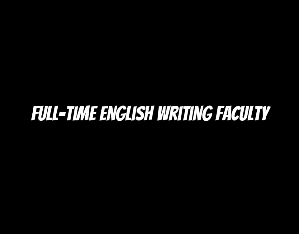 Full-time English Writing Faculty