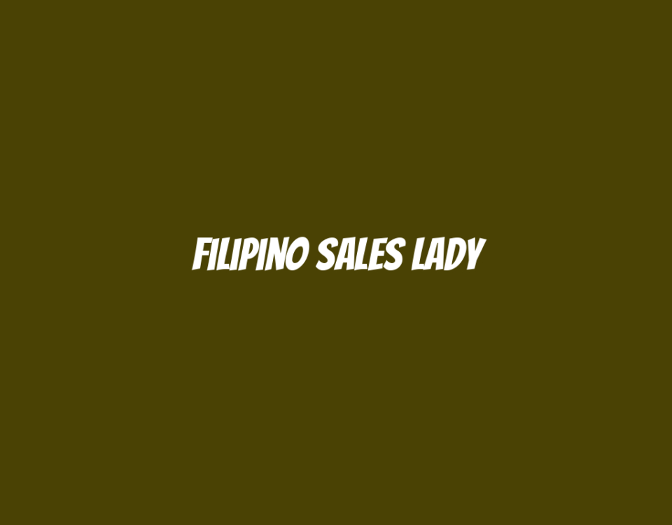 Filipino Sales Lady