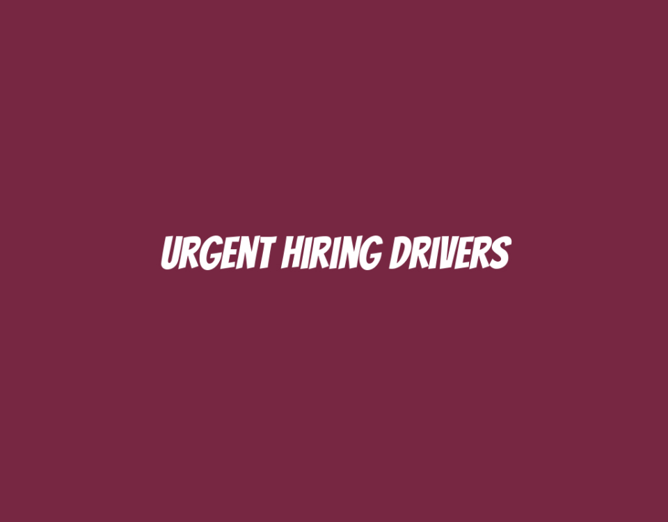 Urgent hiring drivers