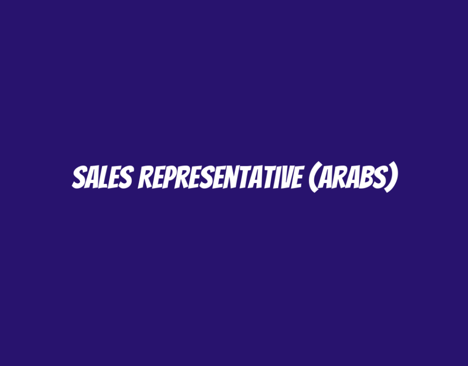 Sales Representative (Arabs)