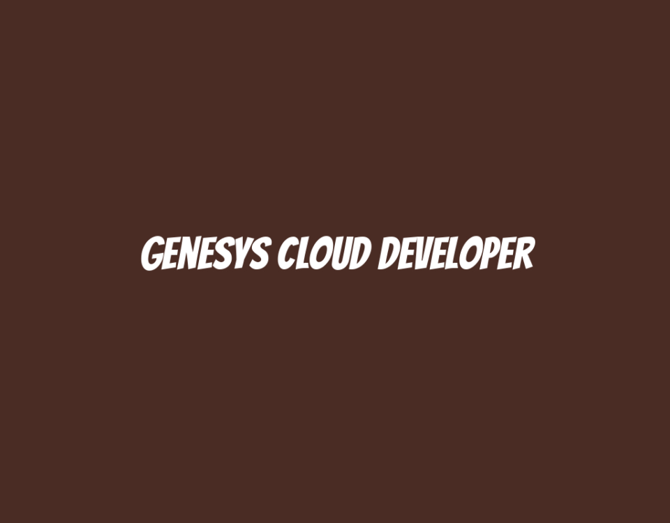 Genesys Cloud Developer