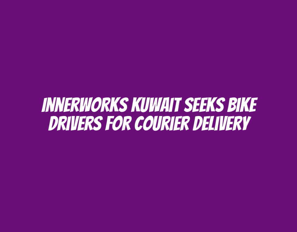 Innerworks Kuwait Seeks Bike Drivers for Courier Delivery