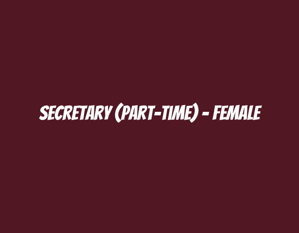 Secretary (Part-Time) - Female