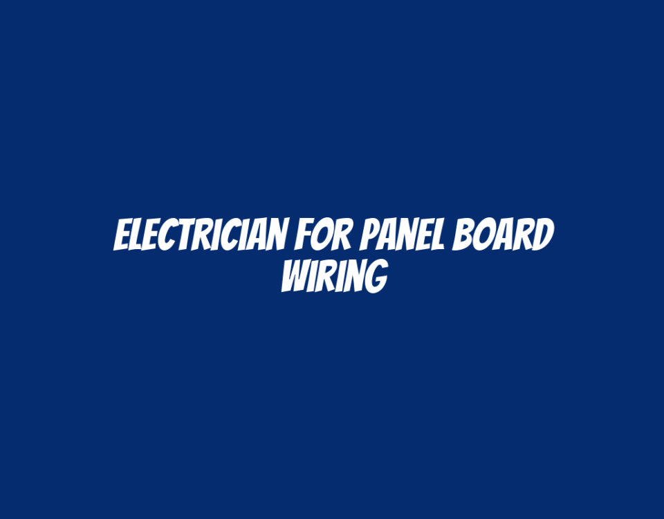 Electrician for Panel Board Wiring