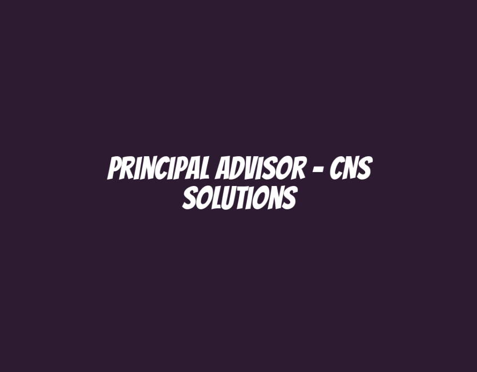 Principal Advisor - CNS Solutions