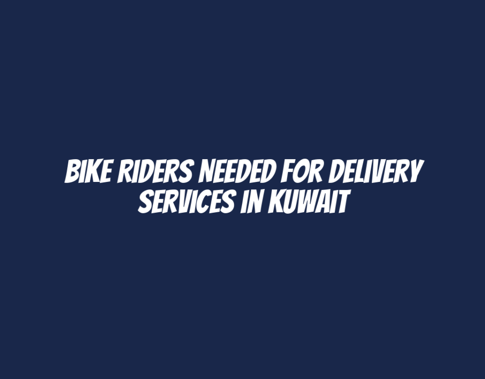 Bike Riders Needed for Delivery Services in Kuwait