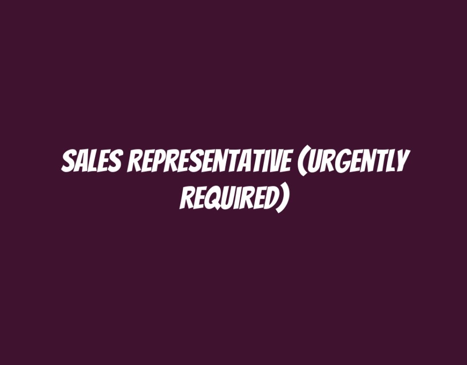 Sales Representative (Urgently Required)