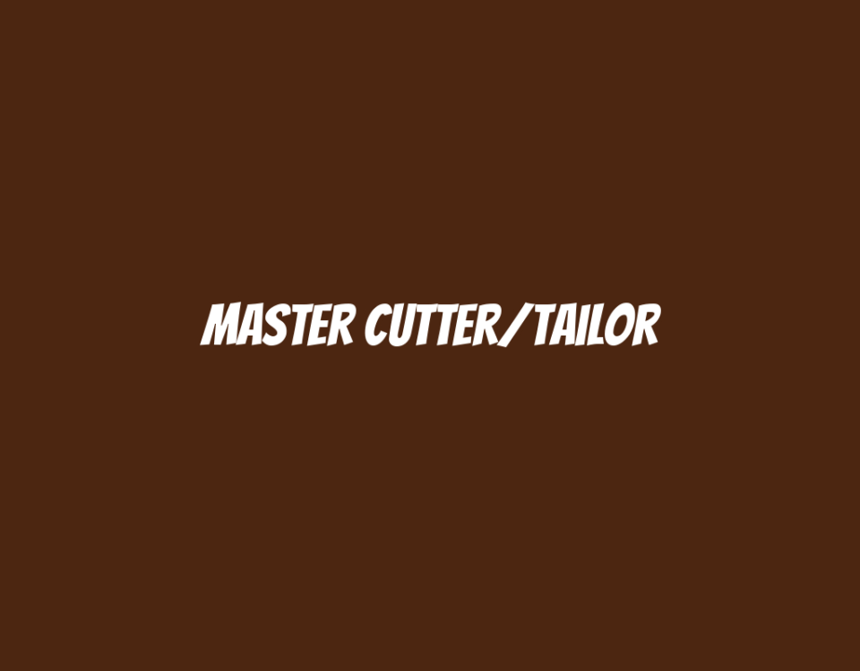 Master Cutter/Tailor