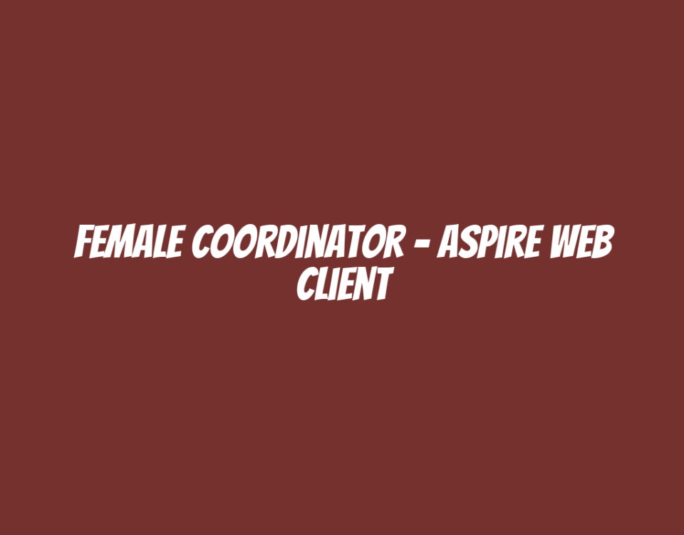 Female Coordinator - Aspire Web Client