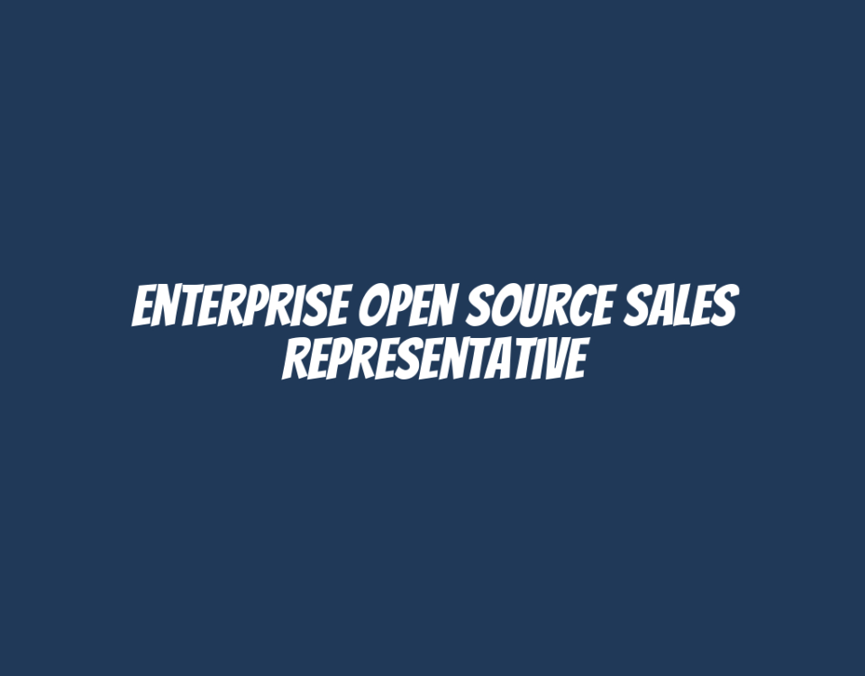 Enterprise Open Source Sales Representative