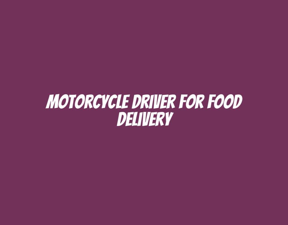 Motorcycle Driver for Food Delivery