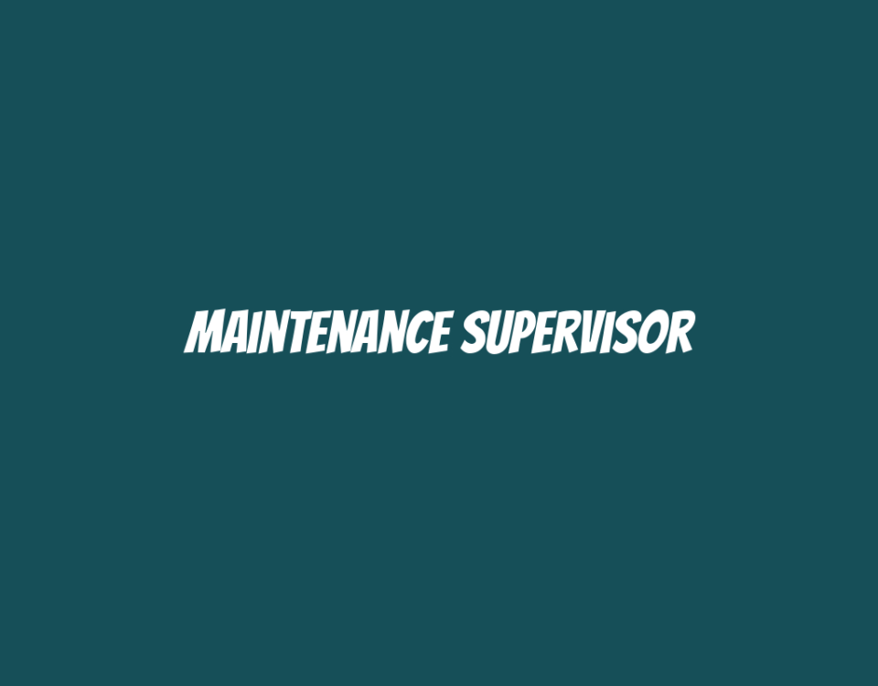 Maintenance Supervisor