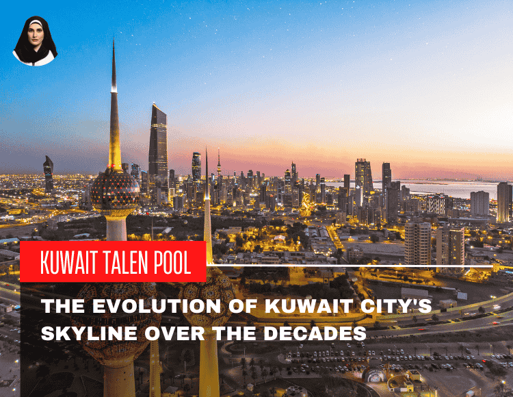 The evolution of Kuwait City's skyline over the decades