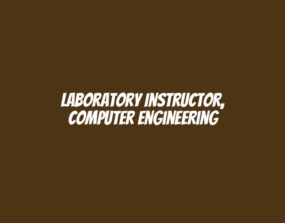 Laboratory Instructor, Computer Engineering