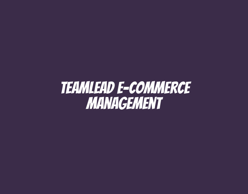 Teamlead E-Commerce Management